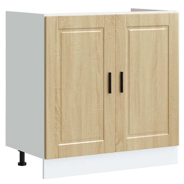 vidaXL Spoelbakonderkast Porto 80x46x81,5 cm bewerkt hout sonoma eiken