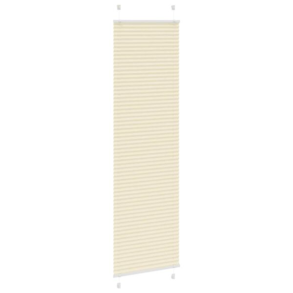 vidaXL Pliss&eacute; rolgordijn 55x200 cm stofbreedte 54,4 cm polyester cr&egrave;me