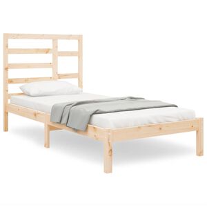 vidaXL Bedframe massief hout 75x190 cm