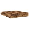 vidaXL Opbergbedframe met lade met opslag Oud Hout 200 cm Bewerkt hout