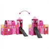 vidaXL Kinderhoogslaper met toren 80x200 cm massief grenenhout roze