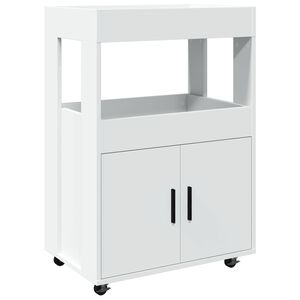 vidaXL Drankkar 60x39,5x89 cm bewerkt hout wit