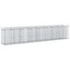 vidaXL Gabion Verhoogd Bed 3 pcs Zilverkleurig