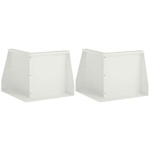 vidaXL Keerwand 2 st 50 x 50 x 30 cm Staal Wit