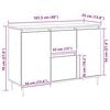 vidaXL Dressoir met lade Oudhout 101,5 x 35 x 70 cm Bewerkt hout