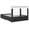 vidaXL Bedframe met hoofdeinde Zwart 140 x 190 cm Bewerkt hout
