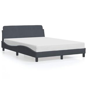 vidaXL Bedframe "Dover" 120x200 cm fluweel donkergrijs