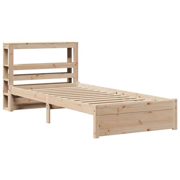 vidaXL Bedframe met hoofdbord massief grenenhout 100x200 cm