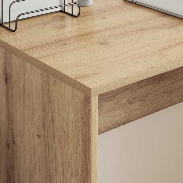vidaXL Bureau Artisan Eiken 109 x 50 x 78 cm Bewerkt hout
