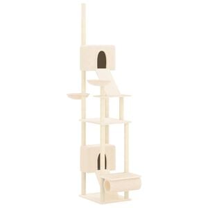 vidaXL Kattenmeubel vloer tot plafond 277-303 cm cr&egrave;mekleurig