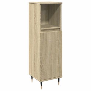vidaXL Badkamerkast 30x30x100 cm bewerkt hout sonoma eikenkleurig