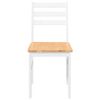 vidaXL Eetkamerstoelen 2 st massief hout rubber wit