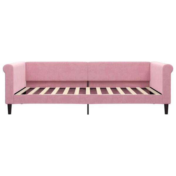 vidaXL Slaapbank 100x200 cm fluweel roze