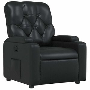 vidaXL Fauteuil verstelbaar kunstleer zwart