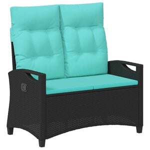 vidaXL Tuinbank met kussen 105 x 60 x 112 cm staal
