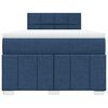 vidaXL Boxspring met matras stof blauw 120x190 cm