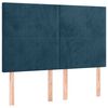vidaXL Hoofdbord donkerblauw 144x5x118/128 cm fluweel