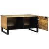 vidaXL Salontafel Bruin en zwart 80 x 50 x 40 cm Massief acaciahout