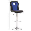 vidaXL Barstoelen 2 st kunstleer blauw