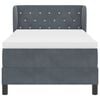 vidaXL Boxspringbed met matras Donkergrijs 90 x 190 cm Fluweel