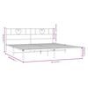 vidaXL Bedframe met hoofdbord metaal wit 183x213 cm