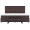 vidaXL Boxspringbed met matras Donkerbruin 200 x 200 cm Stof