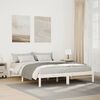 vidaXL Bedframe extra lang zonder matras grenenhout wit 140x220 cm
