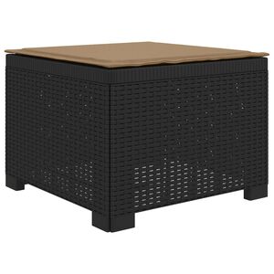vidaXL E&eacute;npersoons Tuinbank met Kussen Rattan Look PP Antraciet