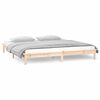vidaXL Bedframe LED massief hout 160x200 cm