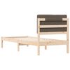 vidaXL Bedframe met Gevoerd Hoofdgedeelte Taupe 80 x 200 cm