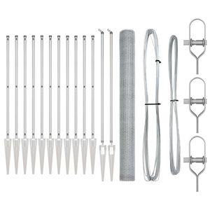 vidaXL Afrasteringspaal Zilverkleurig