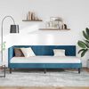 vidaXL Hoekbedframe met hoofdeinde Blauw 80 cm x 200 cm Fluweel