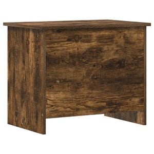 vidaXL Opbergkist Gerookt eiken 60 x 40 x 50 cm Bewerkt hout