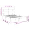vidaXL Bedframe massief hout honingbruin 200x200 cm