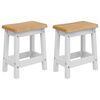 vidaXL Barkruk EKAI 2 st Wit 40 x 29 x 45,5 cm Massief grenenhout
