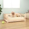 vidaXL Hondenbed 75,5x55,5x28 cm massief grenenhout