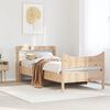 vidaXL Bedframe met hoofdbord massief grenenhout 75x190 cm