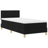 vidaXL Boxspringbed met matras met hoofdeinde Zwart 90 x 200 cm Stof