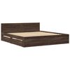 vidaXL Bedframe met hoofdeinde bewerkt hout bruineikenkleur 180x200 cm