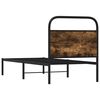 vidaXL Bedframe zonder matras bewerkt hout gerookt eiken 75x190 cm