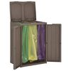 vidaXL Vuilnisbak met 2 deuren 65x45x88 cm polypropeen bruin