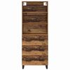 vidaXL Hoge kast met lade Oudhout 69,5 x 34 x 180 cm Bewerkt hout