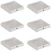 vidaXL Paalkappen 6 st piramide 101x101 mm gegalvaniseerd metaal