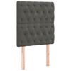 vidaXL Hoofdbord donkergrijs 80x7x118/128 cm Fluweel