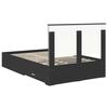 vidaXL Bedframe met hoofdeinde Zwart 120 x 190 cm Bewerkt hout