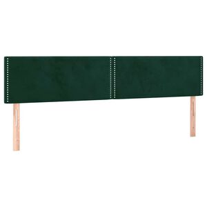 vidaXL Hoofdborden 200x5x78/88 cm fluweel donkergroen
