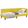 vidaXL Hoekbedframe met hoofdeinde Geel 80 cm x 200 cm Fluweel