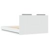 vidaXL Bedframe met hoofdbord en LED-verlichting wit 140x200 cm