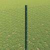 vidaXL Hek met Paal Groen 1,4 x 10 m Staal en PVC