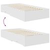 vidaXL Bedframe met lade met hoofdeinde Wit 100 x 200 cm Bewerkt hout